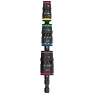Impact Driver, 7-in-1 Impact Flip Socket Set, 6 Hex Driver Sizes plus a 1/4-Inch Bit Holder Klein Tools 32907